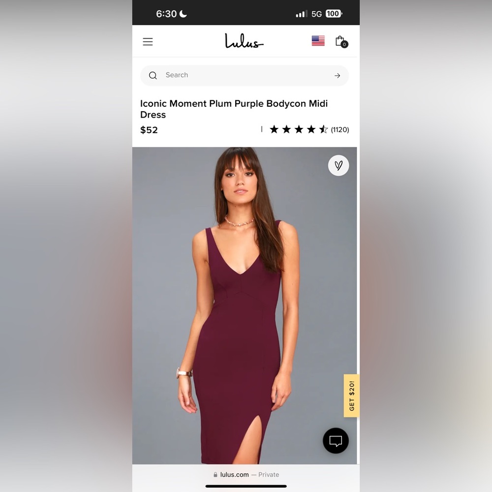 Iconic Moment Plum Purple Bodycon Midi Dress